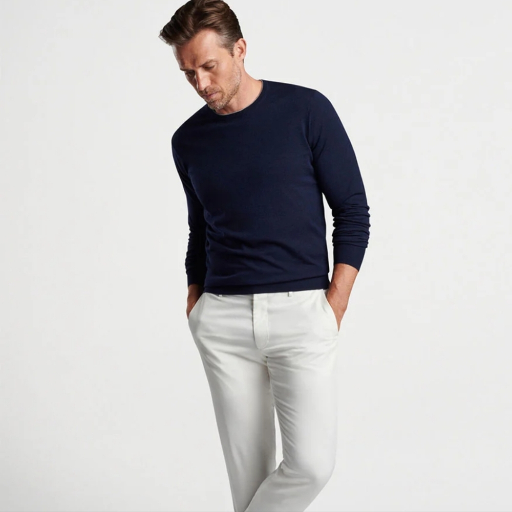 Peter Millar Navy Excursionist Flex Crewneck Golf… - image 4